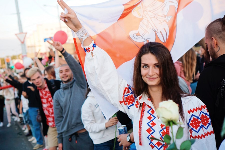 protesters in belarus